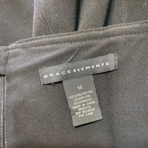 Grace Elements Black Sonato 2way stretch belted front pencil skirt, size 14 - Picture 3 of 3